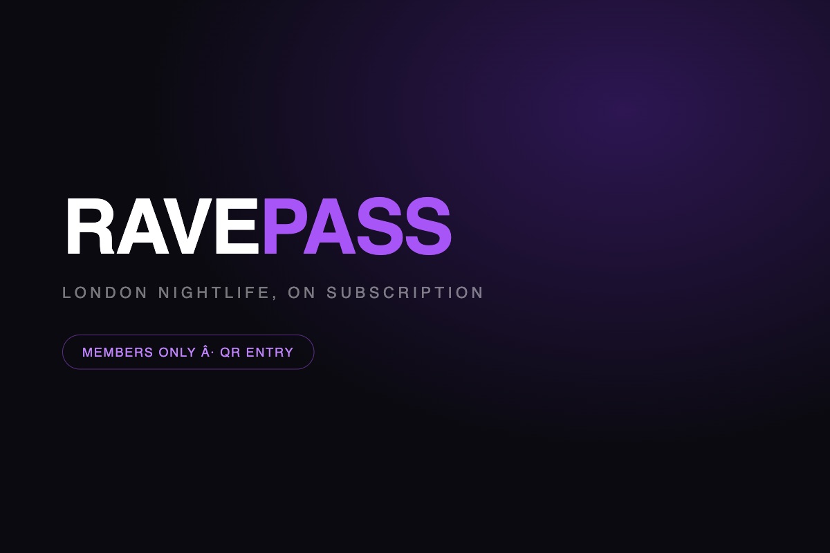 RavePass – Nightlife membership platform – Subscription credits, event booking and QR door entry